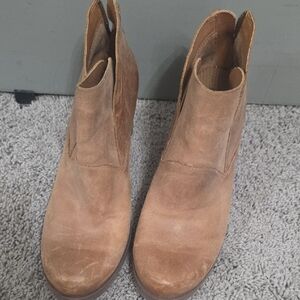 Women's Tan Leather Ankle Boots